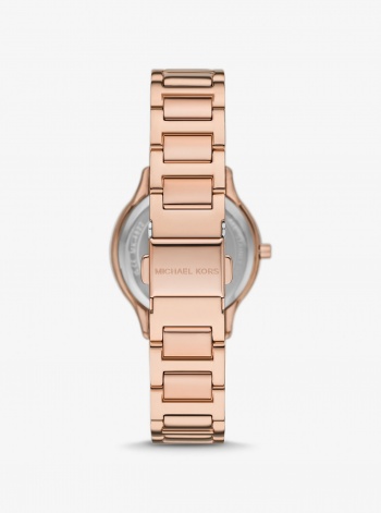 Michael Kors Mini Sage Pavé Rose Gold-Tone Watch