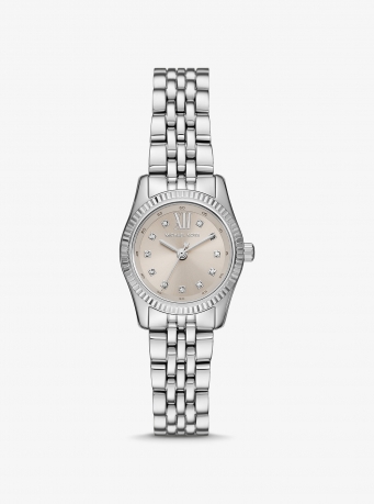 Michael Kors Petite Lexington Pavé Silver-Tone Watch