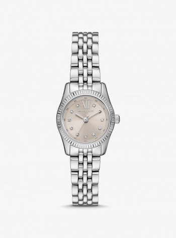 Michael Kors Petite Lexington Pavé Silver-Tone Watch