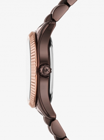 Michael Kors Petite Lexington Pavé Espresso-Tone Watch