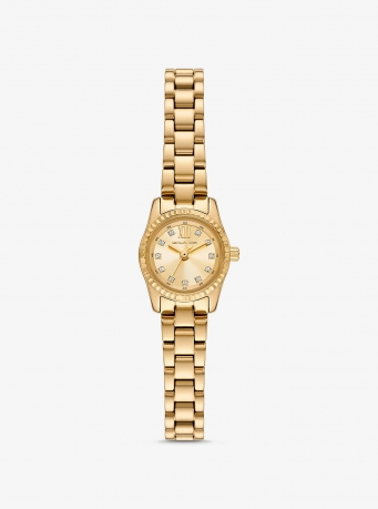 Michael Kors Mini Lexington Pavé Gold-Tone Watch