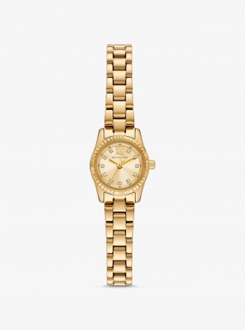 Michael Kors Mini Lexington Pavé Gold-Tone Watch