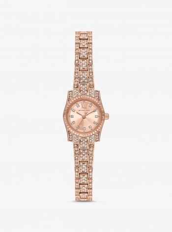 Michael Kors Mini Lexington Pavé Rose Gold-Tone Watch