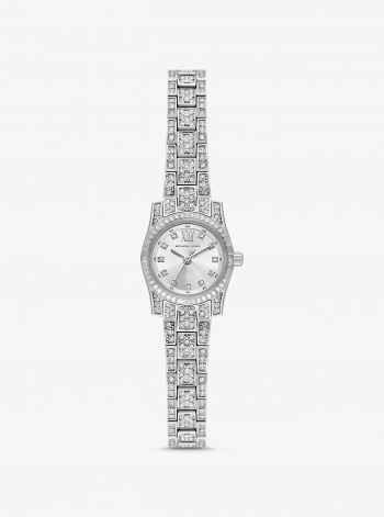 Michael Kors Mini Lexington Pavé Silver-Tone Watch