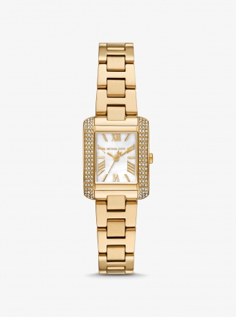 Michael Kors Mini Emery Pavé Gold-Tone Watch