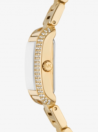 Michael Kors Mini Emery Pavé Gold-Tone Watch