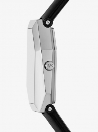 Michael Kors Suri Silver-Tone and Leather Watch