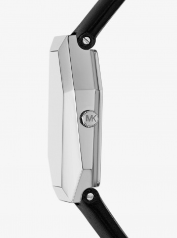 Michael Kors Suri Silver-Tone and Leather Watch