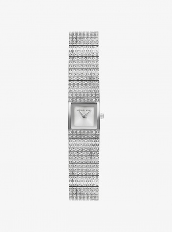 Michael Kors Mini Darrington Pavé Silver-Tone Watch