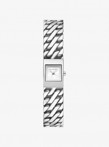 Michael Kors Mini Darrington Silver-Tone Chain-Link Watch
