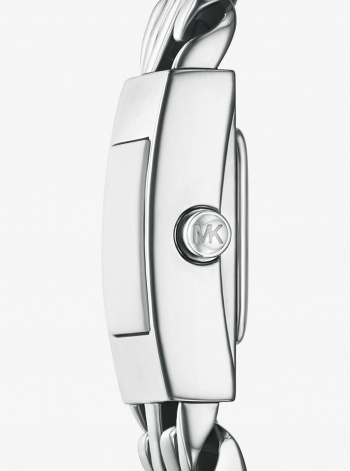Michael Kors Mini Darrington Silver-Tone Chain-Link Watch