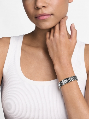 Michael Kors Mini Darrington Silver-Tone Chain-Link Watch