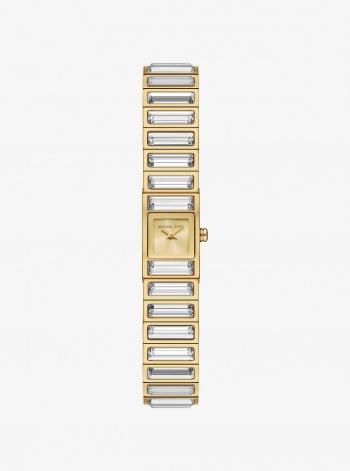 Michael Kors Limited-Edition Mini Darrington Pavé Bezel Gold-Tone Watch