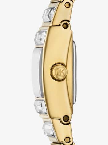 Michael Kors Limited-Edition Mini Darrington Pavé Bezel Gold-Tone Watch