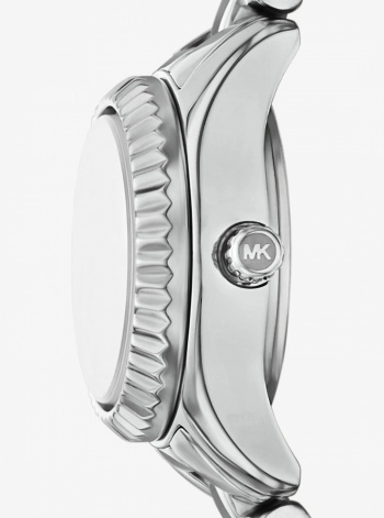 Michael Kors Petite Lexington Pavé Silver-Tone Watch and Jewelry Gift Set