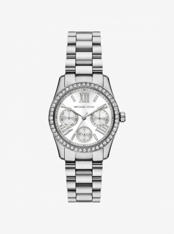 Michael Kors Mini Lexington Pavé Silver-Tone Watch