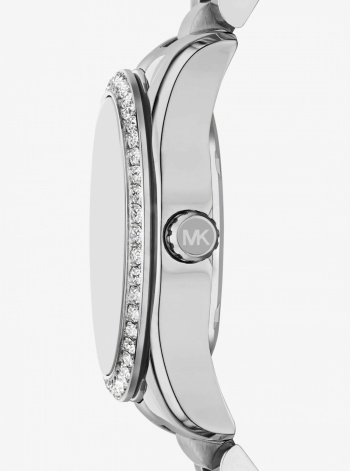 Michael Kors Mini Lexington Pavé Silver-Tone Watch
