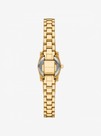 Michael Kors Micro Lexington Pavé Gold-Tone Watch