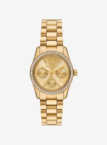 Michael Kors Mini Lexington Pavé Gold-Tone Watch