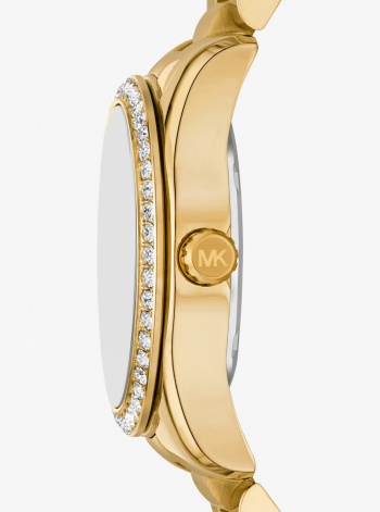 Michael Kors Mini Lexington Pavé Gold-Tone Watch