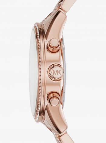 Michael Kors Ritz Pavé Rose Gold-Tone Watch