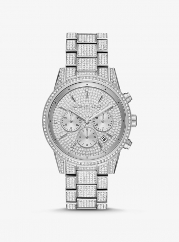 Michael Kors Ritz Pavé Silver-Tone Watch