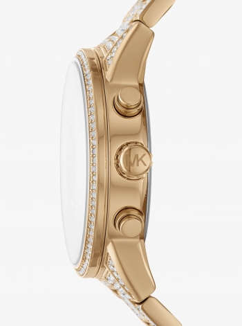 Michael Kors Ritz Pavé Gold-Tone Watch