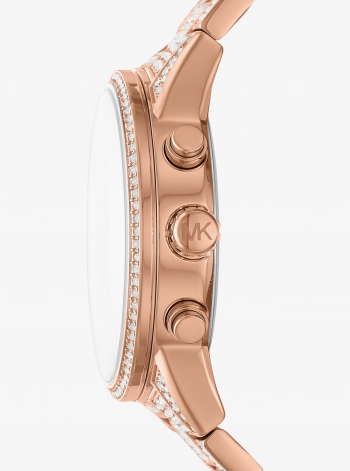 Michael Kors Ritz Pavé Rose Gold-Tone Watch