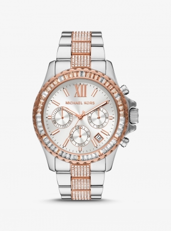 Michael Kors Oversized Everest Pavé Two-Tone Watch