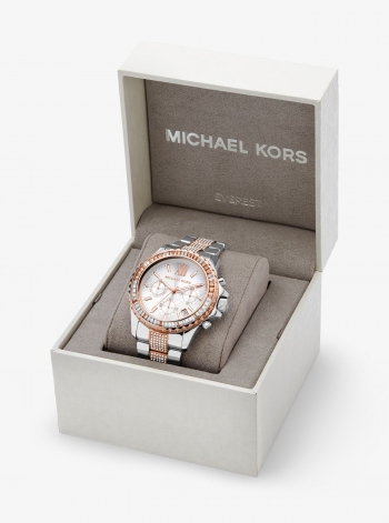 Michael Kors Oversized Everest Pavé Two-Tone Watch