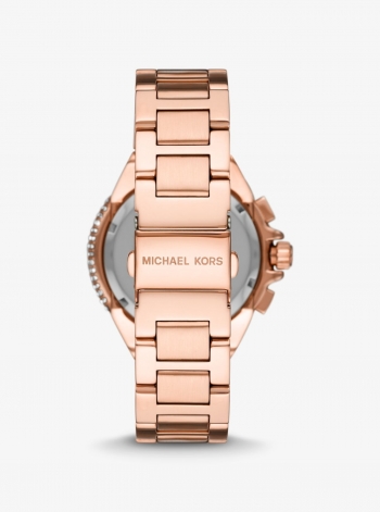 Michael Kors Oversized Camille Pavé Rose Gold-Tone Watch