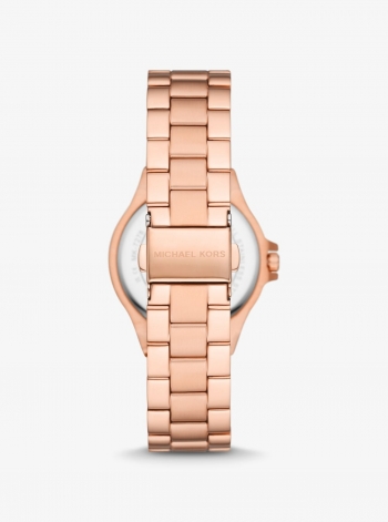 Michael Kors Mini Lennox Pavé Rose Gold-Tone Watch