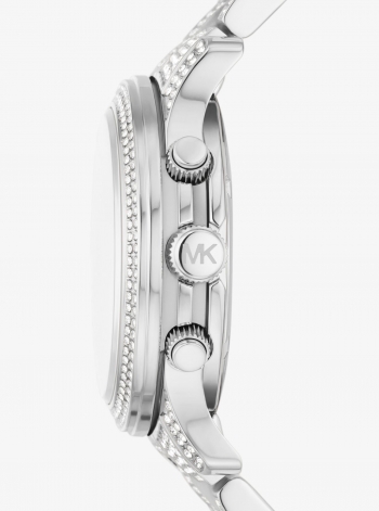 Michael Kors Runway Pavé Silver-Tone Watch