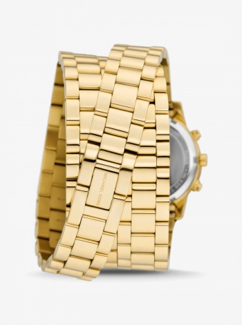 Michael Kors Runway 18K Gold-Plated Stainless Steel Triple Wrap Watch
