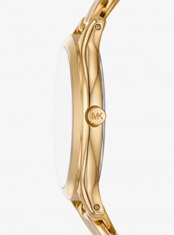 Michael Kors Slim Runway Gold-Tone Curb-Link Watch