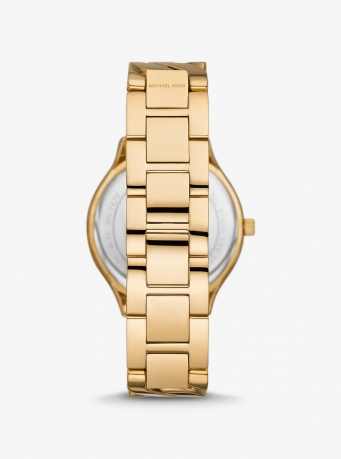 Michael Kors Slim Runway Gold-Tone Curb-Link Watch