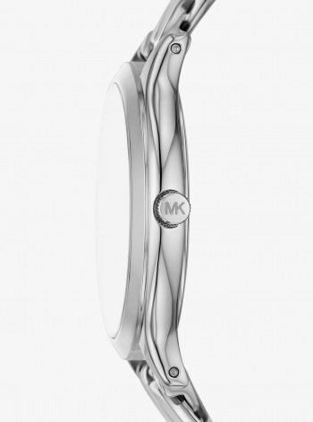 Michael Kors Slim Runway Silver-Tone Curb-Link Watch