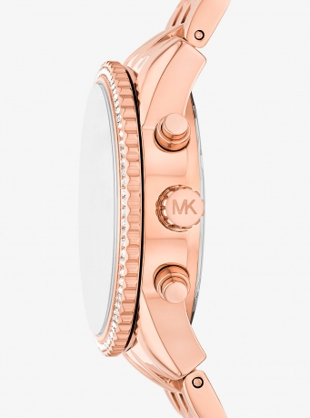 Michael Kors Mini Bryant Pavé Rose Gold-Tone Watch