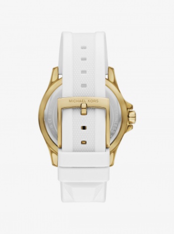 Michael Kors Oversized Everest Gold-Tone and Silicone Watch