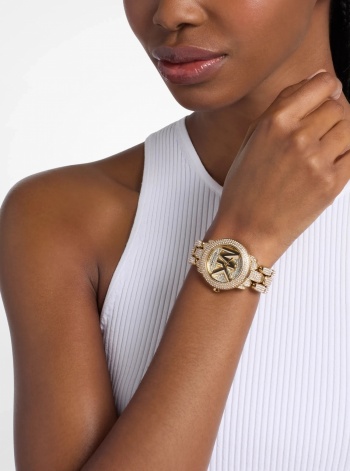 Michael Kors Pavé Phoebe Gold-Tone Watch
