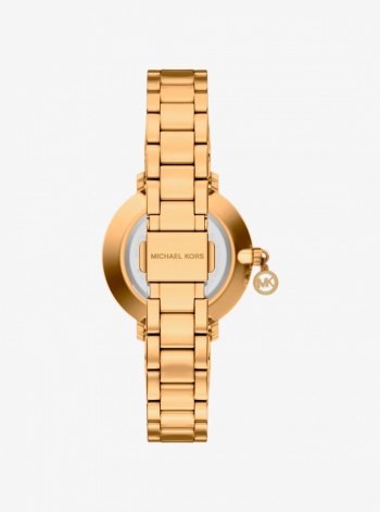 Michael Kors Mini Pyper Pavé Gold-Tone Watch