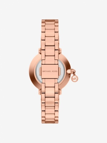 Michael Kors Mini Pyper Pavé Rose Gold-Tone Watch