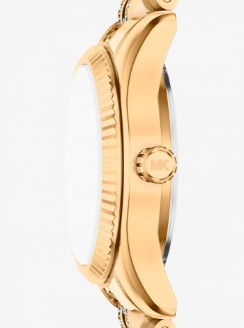 Michael Kors Petite Lexington Pavé Gold-Tone Watch