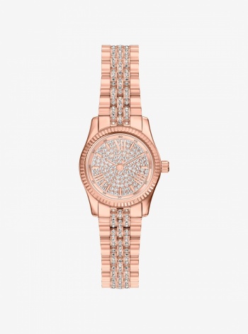 Michael Kors Petite Lexington Pavé Rose Gold-Tone Watch