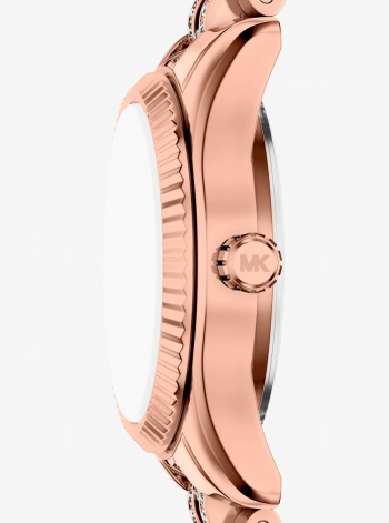 Michael Kors Petite Lexington Pavé Rose Gold-Tone Watch