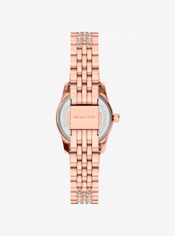 Michael Kors Petite Lexington Pavé Rose Gold-Tone Watch