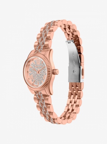 Michael Kors Petite Lexington Pavé Rose Gold-Tone Watch