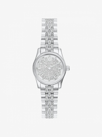 Michael Kors Petite Lexington Pavé Silver-Tone Watch