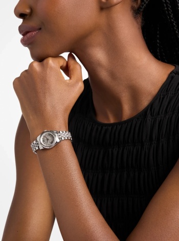 Michael Kors Petite Lexington Pavé Silver-Tone Watch