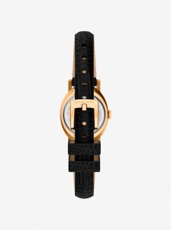 Michael Kors Petite Maude Gold-Tone and Lizard Embossed Leather Watch